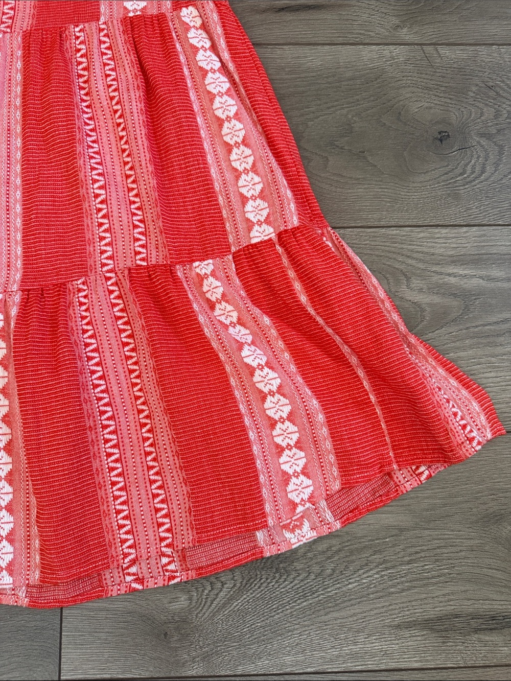 DYLAN by True Grit Red Boho Women's Cotton Dress Size XS (Would fit small) - Picture 4 of 7